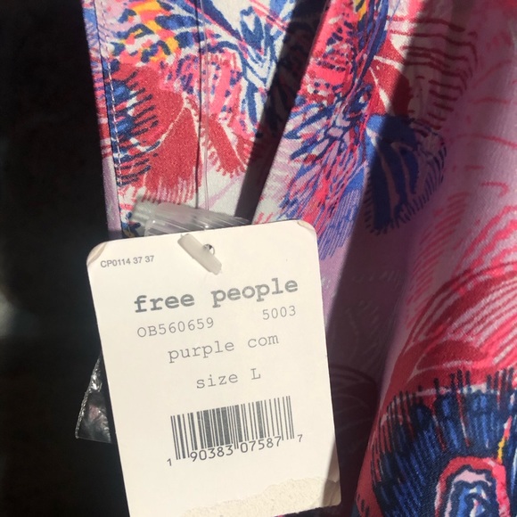 Free People NWT silky halter backless dress L - Picture 3 of 8